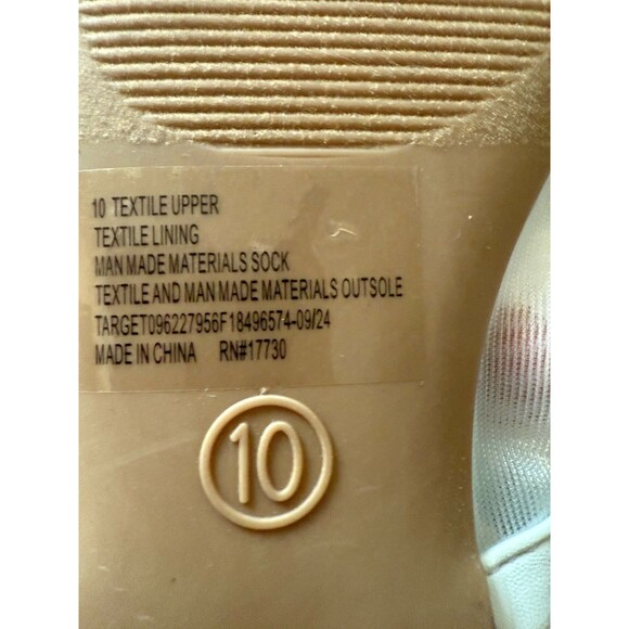 NWT A New DayFloral Mesh Ballet Flats Mint Green White Daisies Rhinestone 10 - Picture 7 of 14